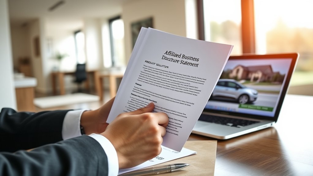 affiliated business disclosure requirement