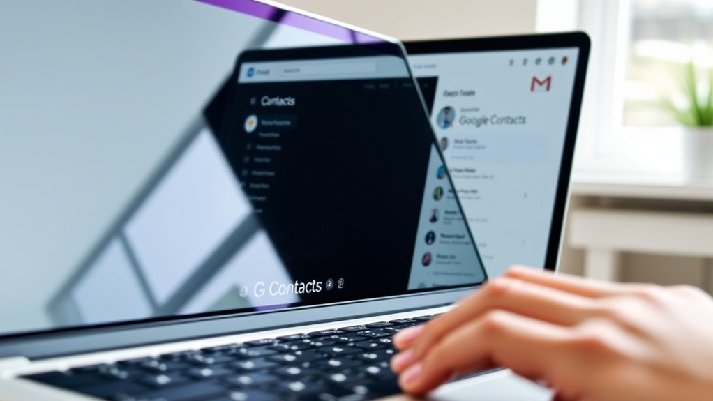 open contacts via gmail