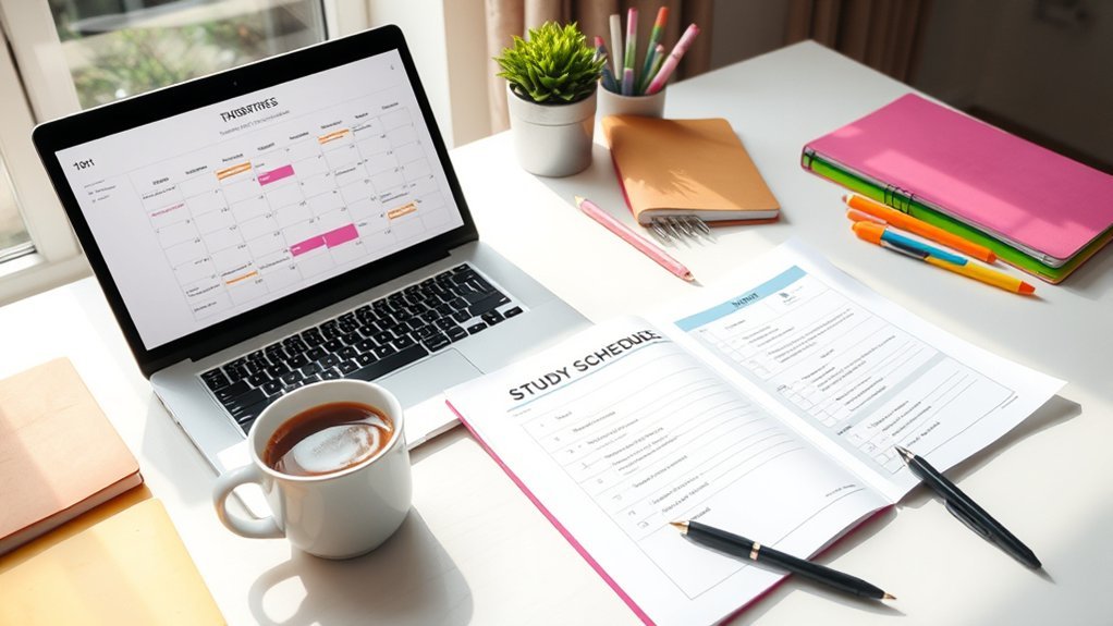plan consistent study schedule